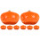 8Pièces Bols Service Céramique Orange Résistants 4