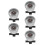 5Ensembles Manomètres Pression Huile Auto Durable Aluminium Noir 6