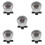 5Ensembles Manomètres Pression Huile Auto Durable Aluminium Noir 9
