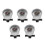 5Ensembles Manomètres Pression Huile Auto Durable Aluminium Noir 4