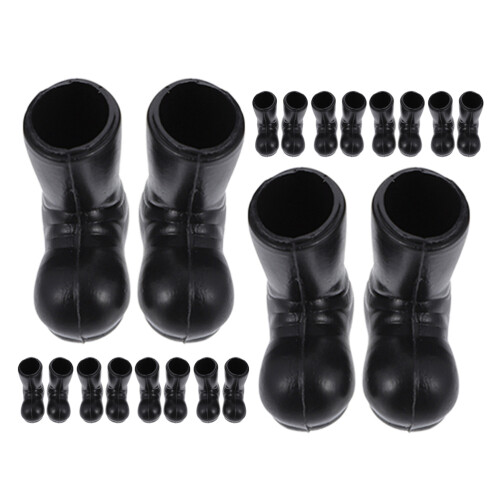 50Paires Mini Bottes ABS Noires Décor Maison 2