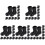 50Paires Mini Bottes ABS Noires Décor Maison 4