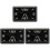 3Pièces Horloges Carrées Noires Pour Tableau De Bord 5