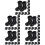 50Paires Mini Bottes ABS Noires Décor Maison 8