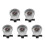 5Ensembles Manomètres Pression Huile Auto Durable Aluminium Noir 7