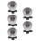 5Ensembles Manomètres Pression Huile Auto Durable Aluminium Noir 8