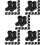50Paires Mini Bottes ABS Noires Décor Maison 10
