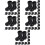 50Paires Mini Bottes ABS Noires Décor Maison 9