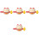 4Sets ABS Witte Vis Percussie Speelgoed Office Ontspannend 5