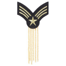 2Pièces Badge Épaule Costume Avec Pompons Pour Hommes
