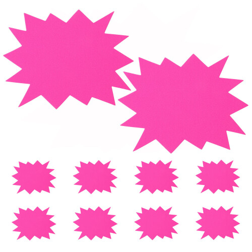 120Pièces Tags De Prix Rose Fluorescent Pour Au Détail