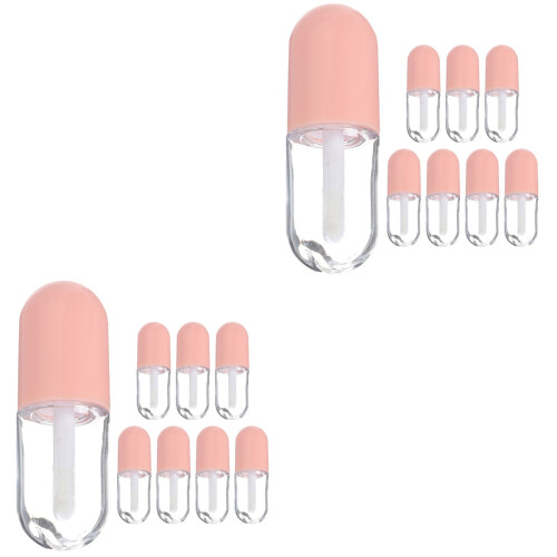 16Pièces Mini Tubes Gloss Rose Plastique Résistant Pour DIY 2