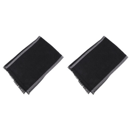 2Pièces Écharpes Noir Confortables Élégantes Pour Tenue Chic 1