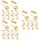 30Pièces Bases Clips Boucles D'oreilles Cuivre Accessoires DIY 9