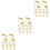 30Pièces Bases Clips Boucles D'oreilles Cuivre Accessoires DIY 7