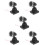5Pcs Mini Railroad Signal Light Black Plastic for Micro Landscape 10