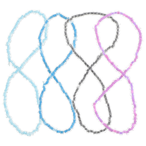 16Pièces Bracelets En Verre Assortis Pour 2