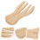 1Pc Yellow Bamboo Salad Stirrer Hand-Shaped Kitchen Supply Server 8