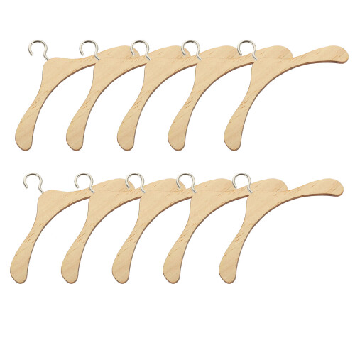 50Pièces Mini Cintres En Bois Multicolores Pour De 1