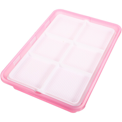5Pièces Bac Hydroponique À Chat Rose Double Couche Pratique 1