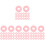 200Pièces Disques Discbound Rose Plastique Pour Planner 4