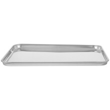2Pcs Stainless Steel Sheet Pans for Baking Large Silver Barbecue Tray