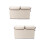2Pcs Stackable Wardrobe Storage Box Khaki with Handles and Double Lids 7