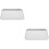 2Pcs Stainless Steel Sheet Pans for Baking Large Silver Barbecue Tray 8