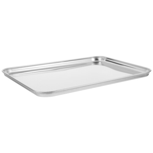2Pcs Stainless Steel Sheet Pans for Baking Large Silver Barbecue Tray 2