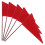 10Pcs Red Triangular Iron Flags Durable Lawn and Garden Markers 2