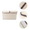 2Pcs Stackable Wardrobe Storage Box Khaki with Handles and Double Lids 8