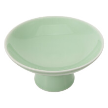 5Pcs Ceramic Footed Serving Plate Green Porcelain Snack Display Tray