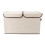 2Pcs Stackable Wardrobe Storage Box Khaki with Handles and Double Lids 1