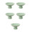 5Pcs Ceramic Footed Serving Plate Green Porcelain Snack Display Tray 8