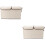 2Pcs Stackable Wardrobe Storage Box Khaki with Handles and Double Lids 6