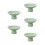 5Pcs Ceramic Footed Serving Plate Green Porcelain Snack Display Tray 10