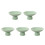 5Pcs Ceramic Footed Serving Plate Green Porcelain Snack Display Tray 7