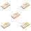 5Pcs Manual Wood Dumpling Maker Mold Light Brown Kitchen Press Tool 6