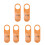 6Pcs Acrylic Office Door Status Signs Double Sided Orange Hanging Tags 4