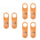 6Pcs Acrylic Office Door Status Signs Double Sided Orange Hanging Tags 10