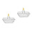 2Pcs Silver Iron Mini Shopping Baskets Multifunction Desktop Storage 3