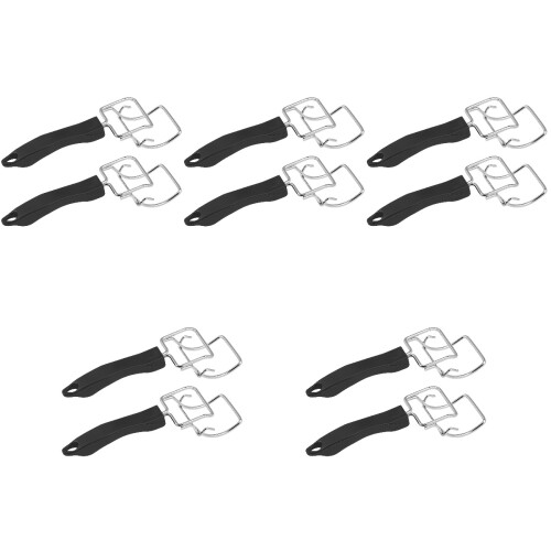10Pcs Black Oven Rack Puller Clips Sturdy Heat-Resistant Plate Gripper 2