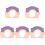 5Pcs Waterproof Baby Bath Hat Purple Adjustable Infant Shampoo Hat 2