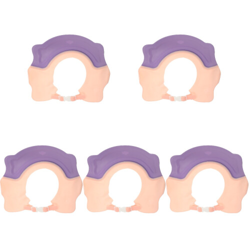 5Pcs Waterproof Baby Bath Hat Purple Adjustable Infant Shampoo Hat 1