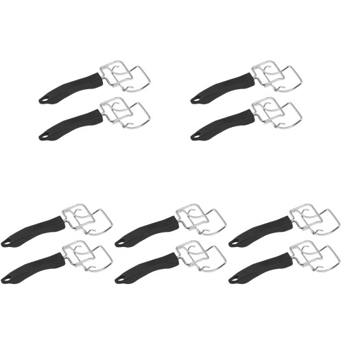 10Pcs Black Oven Rack Puller Clips Sturdy Heat-Resistant Plate Gripper 1