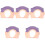 5Pcs Waterproof Baby Bath Hat Purple Adjustable Infant Shampoo Hat 3