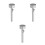 3Pcs Manual Stainless Steel Meatball Press Kitchen Maker Silver 10