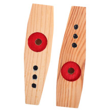 2pcs Wooden Kazoo for Beginners Easy to Learn Durable Solid Wood Musical Instrument