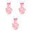 3Pcs Pink Decorative Bird Clothes Reusable Parrot Flight Diapers 3