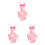 3Pcs Pink Decorative Bird Clothes Reusable Parrot Flight Diapers 2